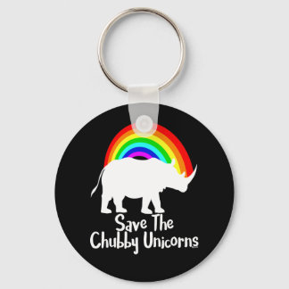 Save The Chubby Unicorns Keychain
