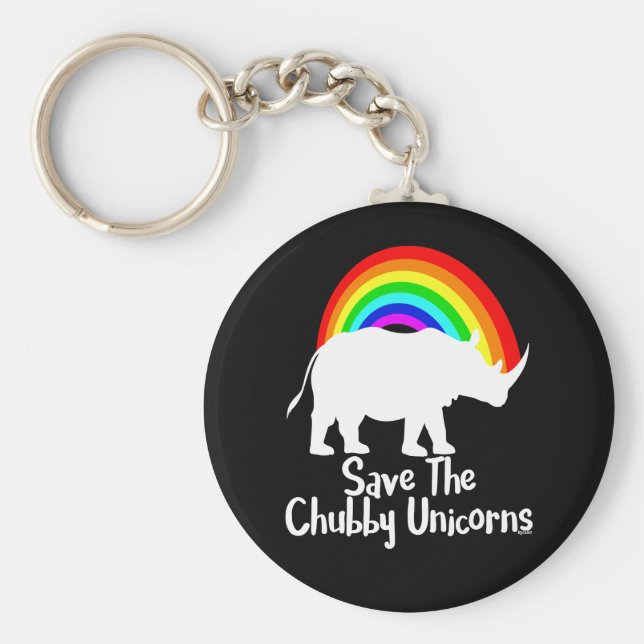 Save The Chubby Unicorns Keychain (Front)