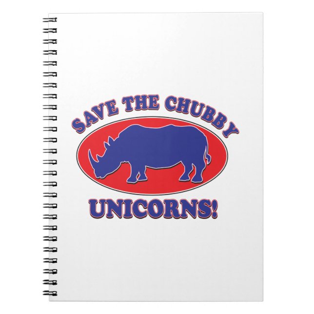 Save the Chubby Unicorns Notebook (Front)
