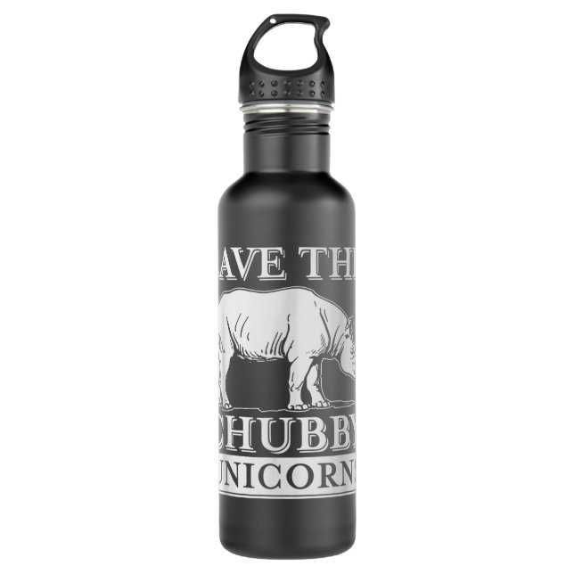 Save The Chubby Unicorns Rhino 626 710 Ml Water Bottle (Front)