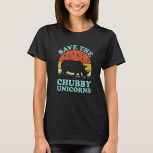 Save The Chubby Unicorns Rhino  Animal Rights Acti T-Shirt