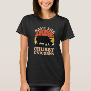 Save The Chubby Unicorns Rhino Animal Rights Acti T-Shirt