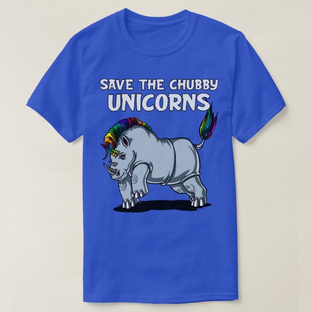 Save The Chubby Unicorns Rhino T-Shirt (Design Front)