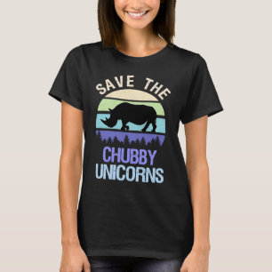 Save The Chubby Unicorns Vintage Colours Distresse T-Shirt