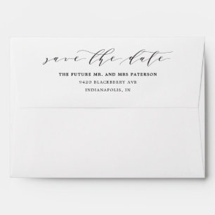 Save the Dat Rustic Barnwood Pre-Addressed Envelope