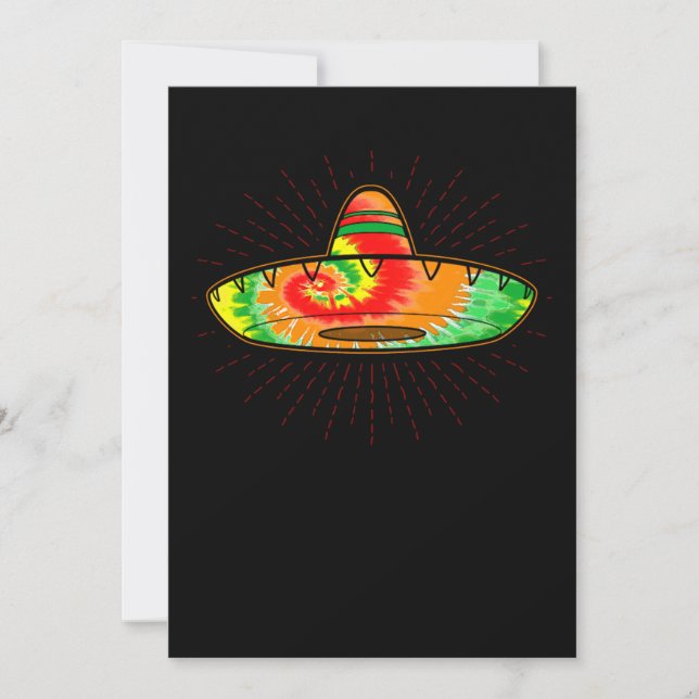 Save The Date 01.Cinco De Mayo Tie Dye Sombrero Tie Dye Sombrero (Devant)