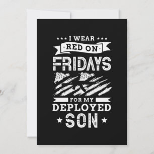 Save The Date 03.I Wear Red on Fridays For My Deployed Son