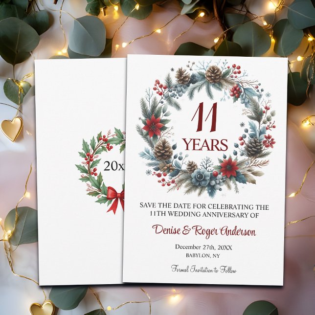 Save The Date 11e anniversaire du Mariage hiver (Créateur téléchargé)