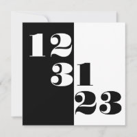 Save the Date 123123 New Year's Eve 23 Wedding