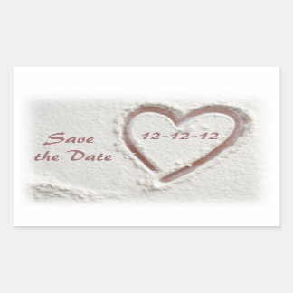 Save the Date 12-12-12 Beach Wedding Sticker