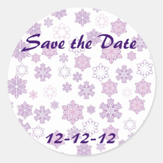 Save the date 12-12-12 classic round sticker