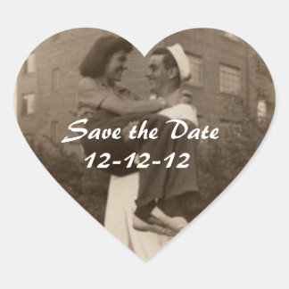 Save the Date 12-12-12 Heart Sticker