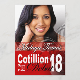 Save The Date 18e Anniversaire Cotillion Début Enregistrer la Da