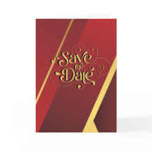 Save The Date (1 John 4:19 NKJV) Red/Rust/Gold