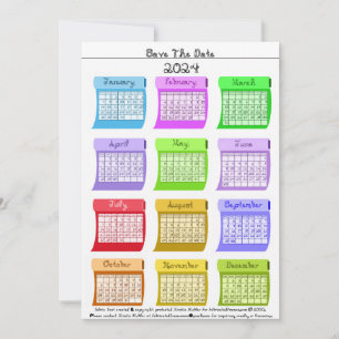 Save The Date 2024 Calendar Fabrics Font Fabric Enregistrer La D