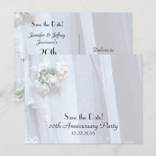 Save the Date 20th Anniversary Announcement Postcard