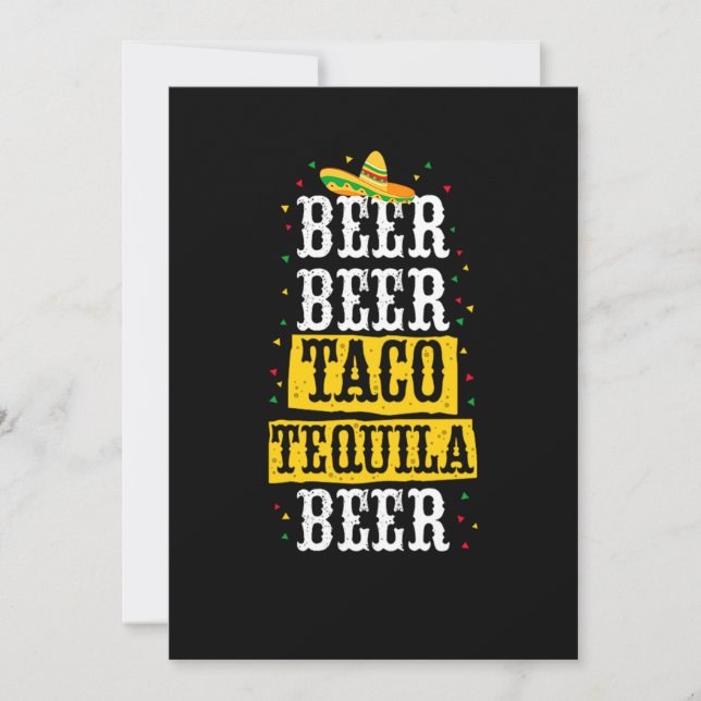 Save The Date 25.Bière Cinco De Mayo Bière Taco Tequila Bière (Devant)