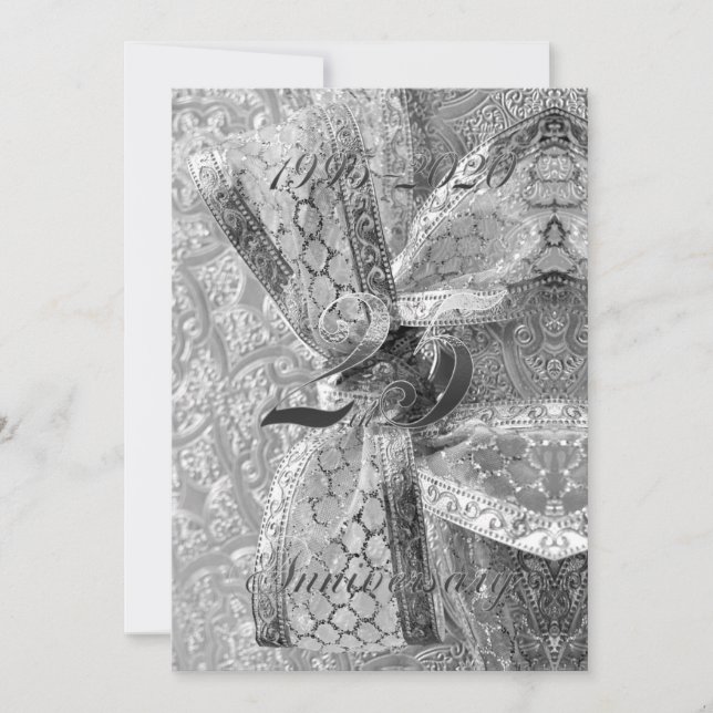 Save The Date 25e Anniversaire de Mariage Jubilé 2020 Chic Argen (Devant)