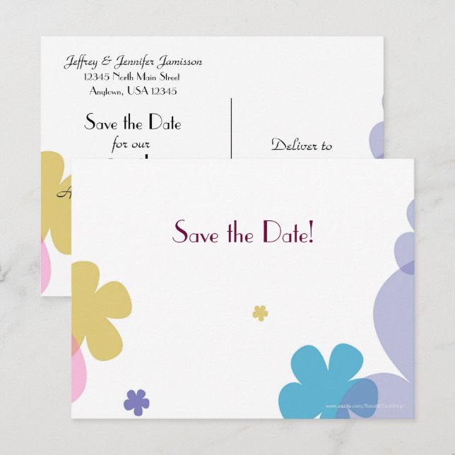 Save the Date 25th Anniversary Party Postcard (Front/Back)