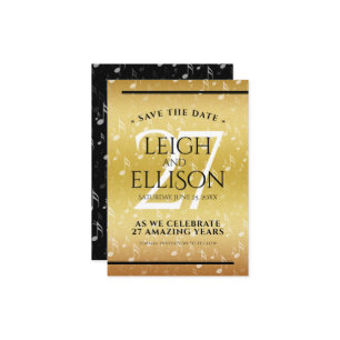 Save The Date 27e anniversaire du Mariage de musique