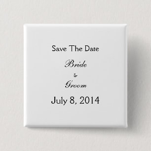 Save The Date 2 Inch Square Button
