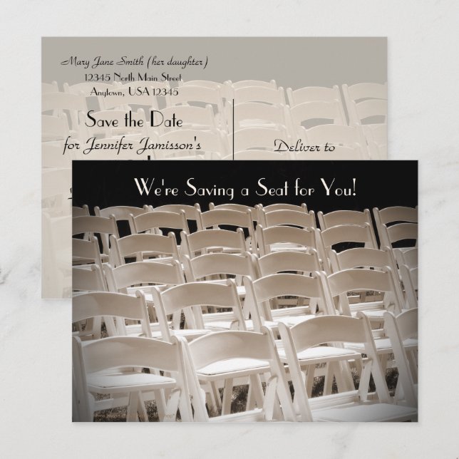 Save the Date 40th Birthday Party, Name,  Announcement Postcard (Front/Back)