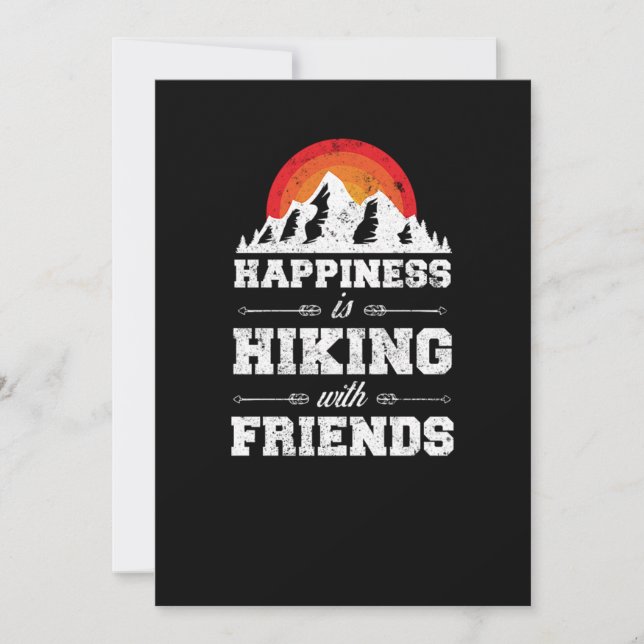 Save The Date 43.Hiking Happiness Is Hiking With Friends Retro V (Devant)