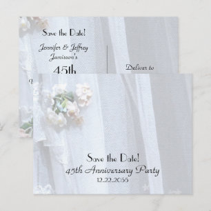 Save the Date 45th Anniversary Party Announcement Postcard