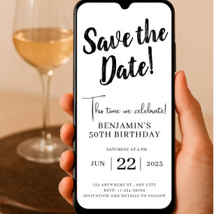  Save The Date 50 Birthday Invitation Unique 