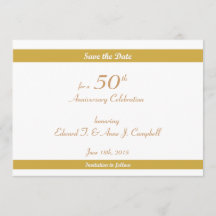 50e anniversaire/anniversaire Enregistrer les date