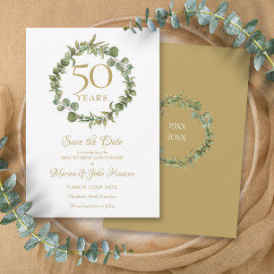 Save The Date 50e Anniversaire Mariage d'or Garland