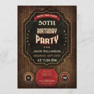 Save The Date 50e anniversaire Sauvegarder la date Chalkboard &