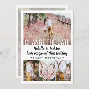 Save The Date 5 Photo Moderne Minimale Mariage Postpone   Modifi