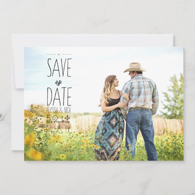 Save the Date 5x7 Post Card look (Front)