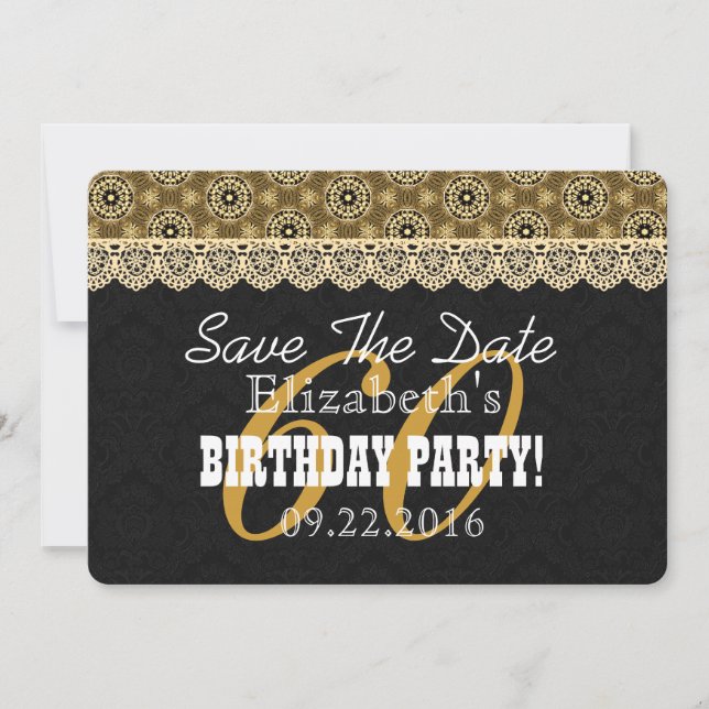 Save The Date 60e anniversaire de SURPRISE pour son A02 Noir et  (Devant)