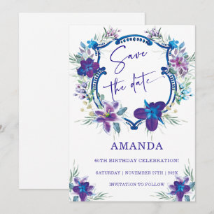 Save the Date 60th Birthday Invitation