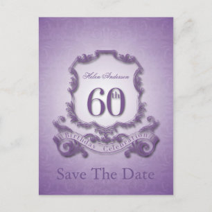 Save the Date  60th Birthday Personalized Postcard