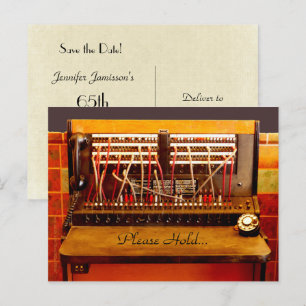 Save the Date 65th Birthday Party Phone Postcard