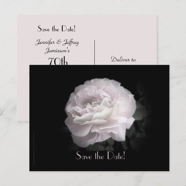 Save the Date 70th Anniversary Party Postcard (Front/Back)