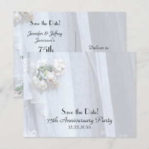 Save the Date 75th Anniversary Party Announcement Postcard