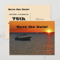 Save the Date 75th Birthday Celebration Postcard