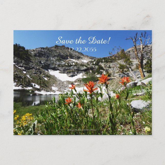 Save the Date 75th Birthday Mountain Scenery Announcement Postcard (Front)