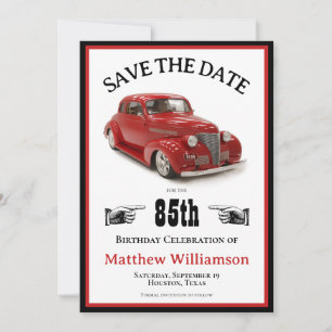 Save The Date 85e anniversaire 1939 Coupe Enregistrer la date