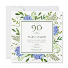 90e anniversaire Blue Hydrangeas