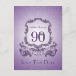 Save the Date 90th Birthday Personalized Postcard