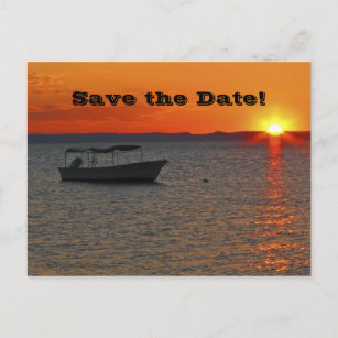 Save the Date 95th Birthday Party, Fishing Boat Announcement Postcard