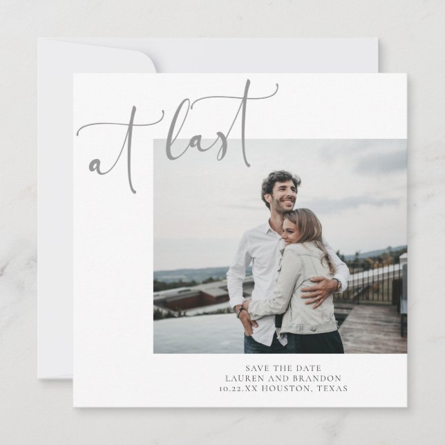 Save The Date À Dernière Calligraphie (Devant)