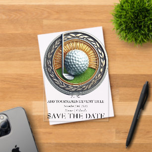 Save The Date Acrylic Golf Invitation