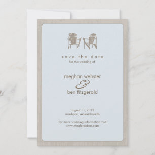 Save The Date Adirondack Chaises Mariage Enregistrer la date