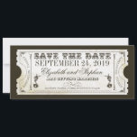 save the date admission tickets<br><div class="desc">save the date vintage typography admission tickets - invitations.</div>